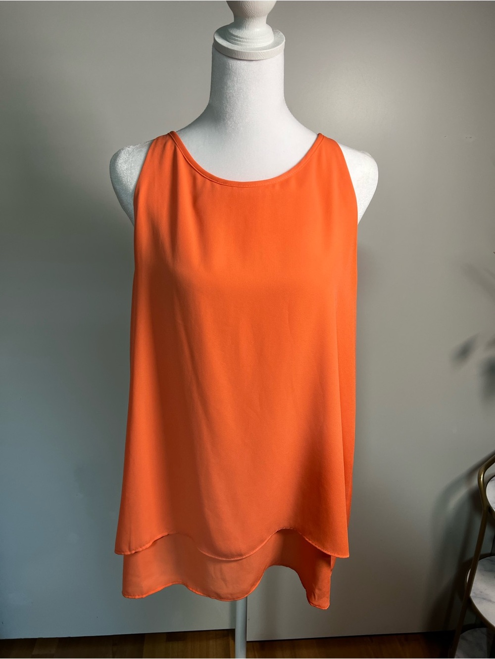 Women’s Double-Layer Orange Sleeveless Camisole